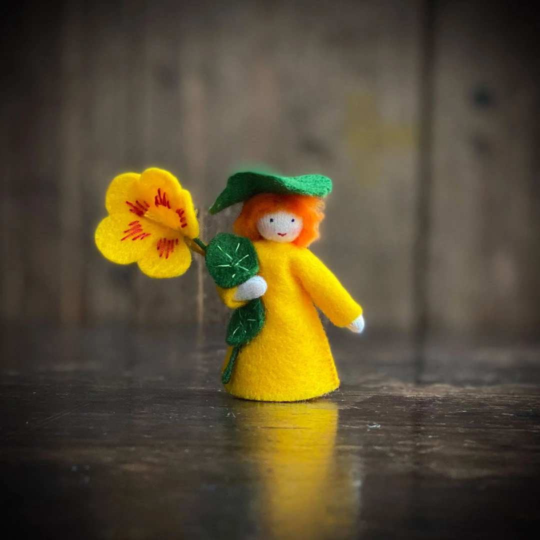 Fairies Handmade Small Wool Flower Fairy Boy - Lady's Slippers - White 3 Fairies Handmade Small Wool Flower Fairy Boy - Lady's Slippers - White