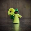 Fairies Handmade Wool Flower Fairy - Yellow Calendula - Black Toys 1 Fairies Handmade Wool Flower Fairy - Yellow Calendula - Black Toys