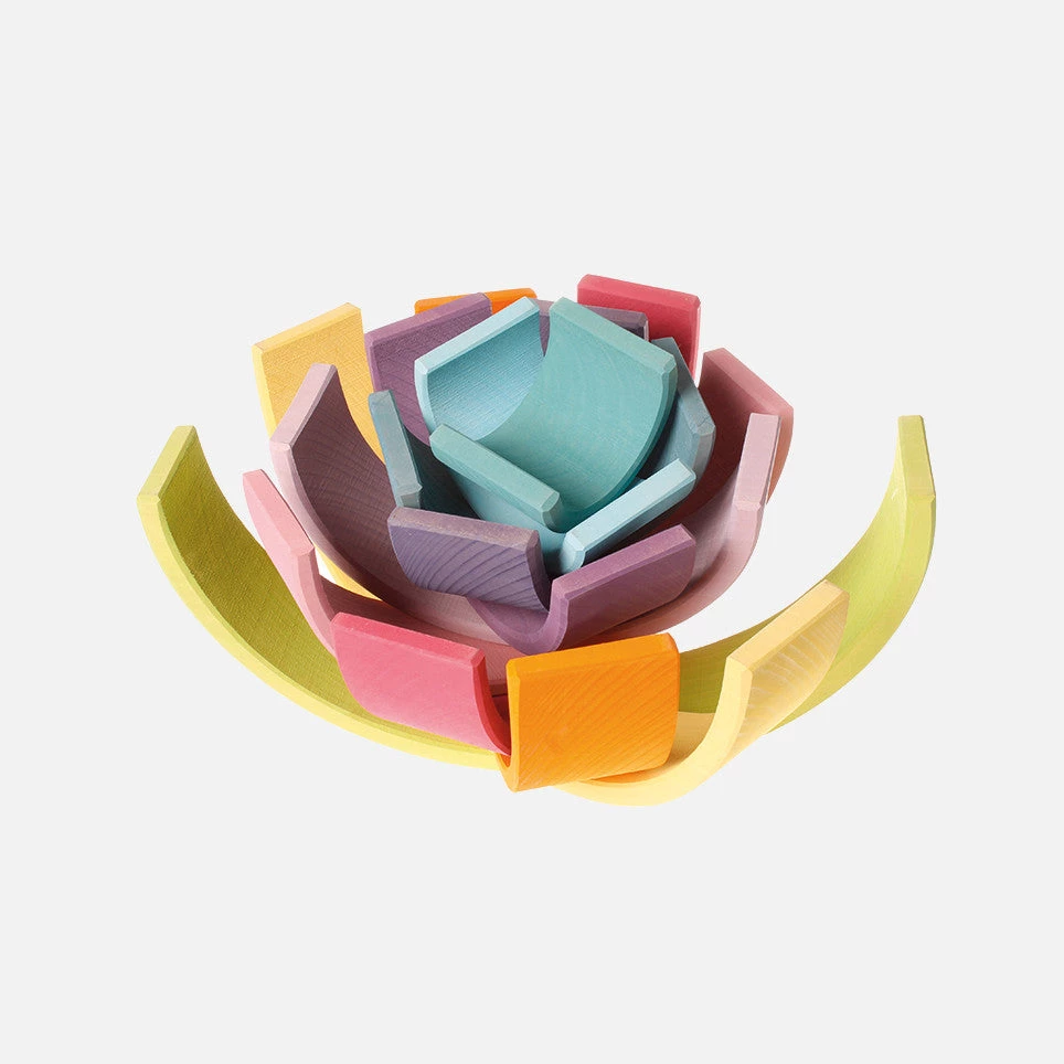 Grimms 12 Piece Wooden Rainbow - Pastel 6 Grimms 12 Piece Wooden Rainbow - Pastel