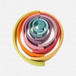 Grimms 12 Piece Wooden Rainbow - Pastel 14 Grimms 12 Piece Wooden Rainbow - Pastel