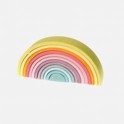 Grimms 12 Piece Wooden Rainbow - Pastel 15 Grimms 12 Piece Wooden Rainbow - Pastel