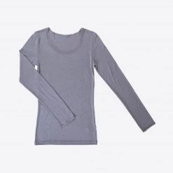 JOHA Adults Women's Merino Wool/Silk Top - Grey