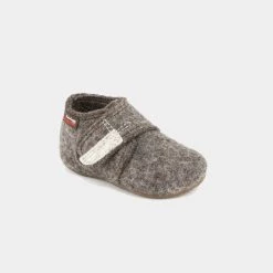 Living Kitzbühel Boiled Wool Slipper Shoe - Brown Melange Shoes
