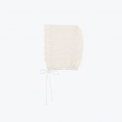 Selana Silk Vintage Lace Bonnet - Natural