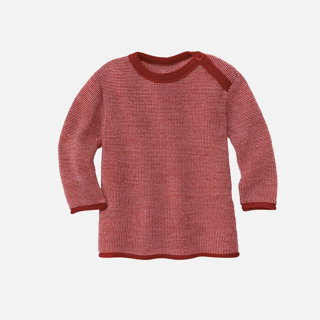 Disana Organic Merino Wool Baby Jumper - Bordeaux/Rose 5 Disana Organic Merino Wool Baby Jumper - Bordeaux/Rose