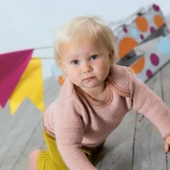 Disana Organic Merino Wool Baby Jumper - Rose/Natural