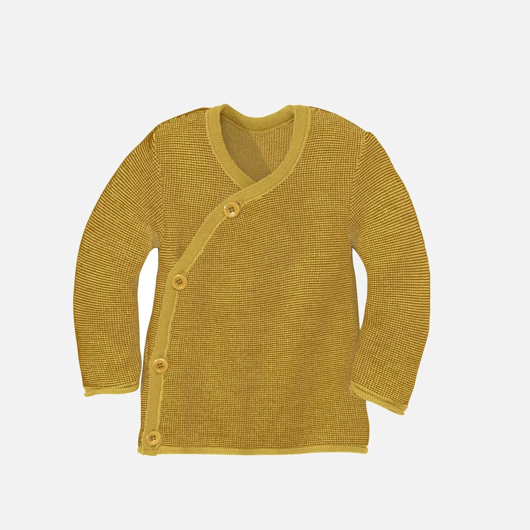 Disana Tops & Sweaters Organic Merino Wool Baby Cardigan - Curry/Gold 6 Disana Tops & Sweaters Organic Merino Wool Baby Cardigan - Curry/Gold