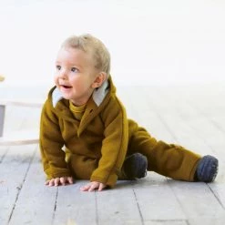 Disana Organic Boiled Merino Wool Overall - Gold Baby Wool