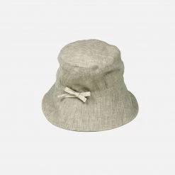 Huttelihut Linen Sun Hat - Grey Melange Cotton & Linen