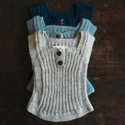 My Alpaca Tops & Sweaters Hand Knit Baby Alpaca Rib Vest - Oatmeal