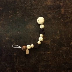 HEIMESS Star And Moon Soother Wooden Chain Clip/Holder