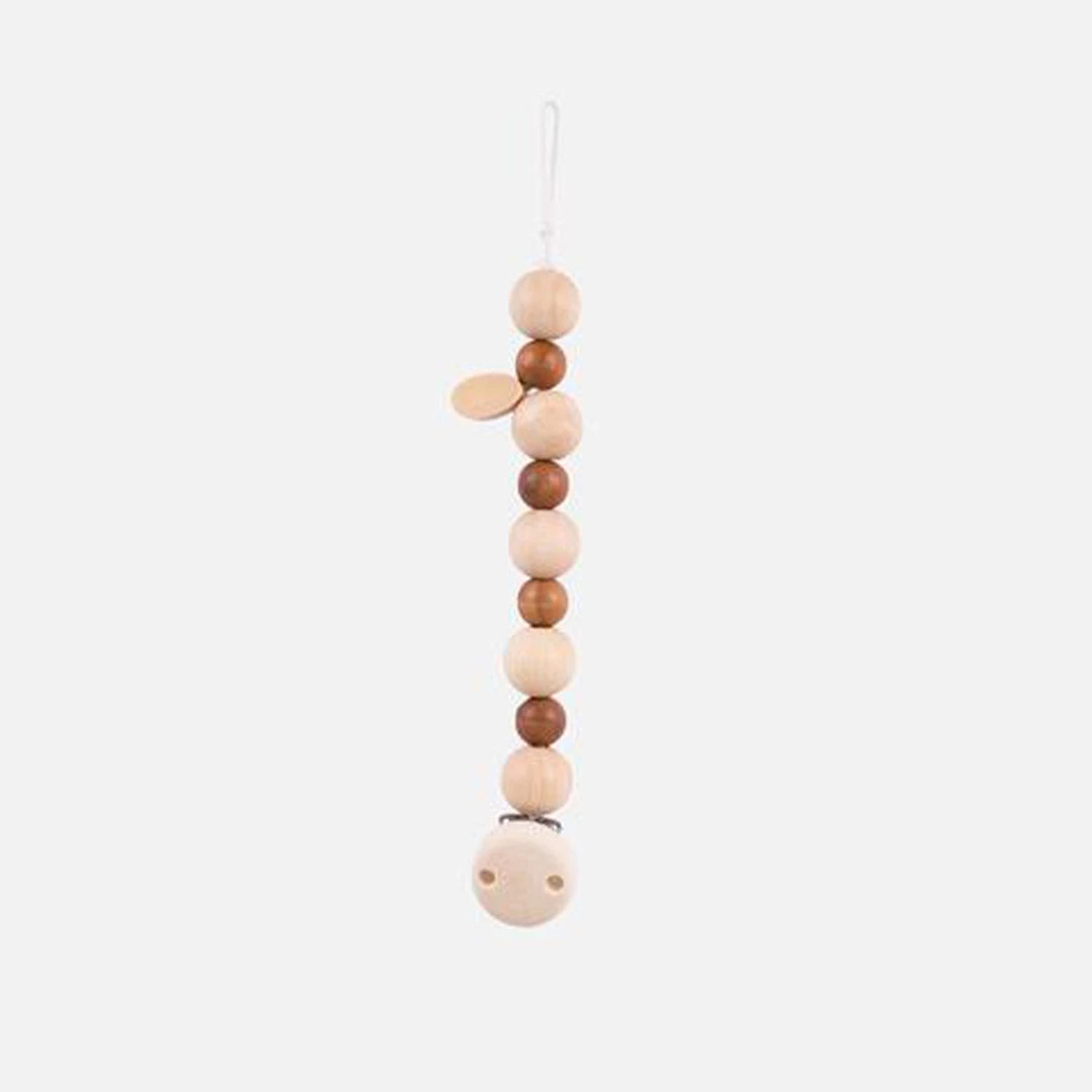 HEIMESS Light And Dark Wood Soother Chain Clip/Holder 4 HEIMESS Light And Dark Wood Soother Chain Clip/Holder