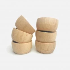 Grapat Wooden Natural Bowls - 6 Pieces Toys