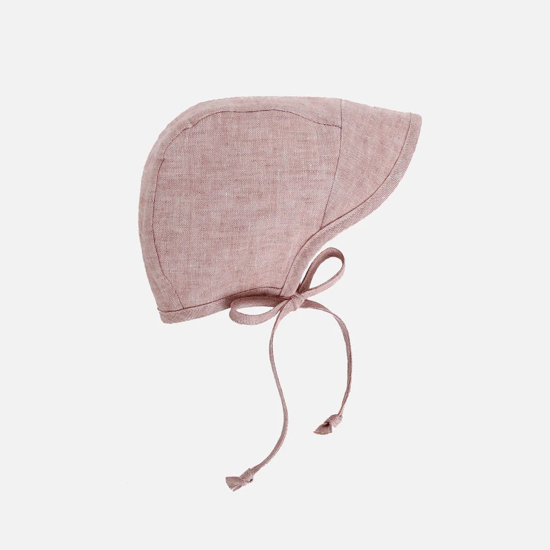 Briar Baby Linen Brimmed Bonnet - Blush 3 Briar Baby Linen Brimmed Bonnet - Blush