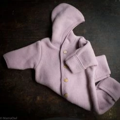 Engel 100% Organic Merino Wool Fleece Suit - Lilac Rose
