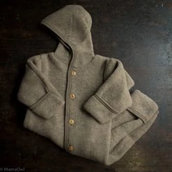 Engel 100% Organic Merino Wool Fleece Suit - Walnut Melange