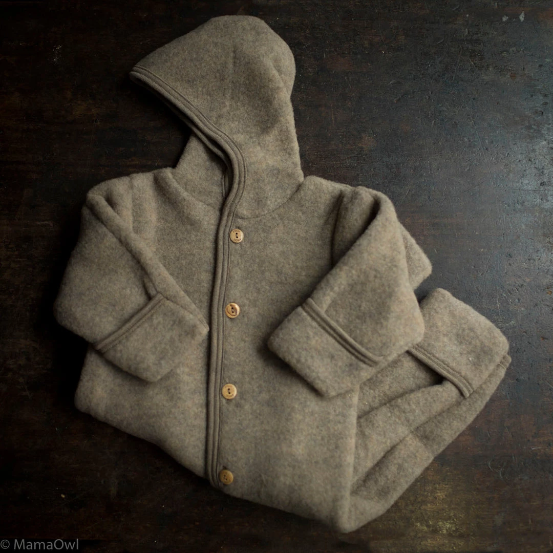 Engel 100% Organic Merino Wool Fleece Suit - Walnut Melange 3 Engel 100% Organic Merino Wool Fleece Suit - Walnut Melange