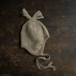 Engel 100% Organic Merino Wool Fleece Hat - Walnut Melange Baby Wool