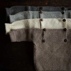 My Alpaca Hand Knit Baby Alpaca Sweater - Light Grey Tops & Sweaters