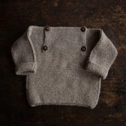 My Alpaca Hand Knit Baby Alpaca Sweater - Oatmeal Tops & Sweaters