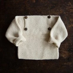 My Alpaca Hand Knit Baby Alpaca Sweater - Natural