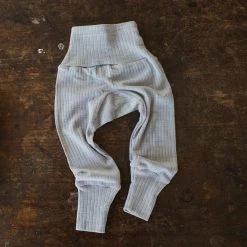 Cosilana Organic Merino Wool/Cotton/Silk Baby Pants - Silver Melange Baby Wool