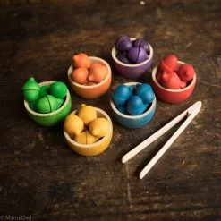 Grapat Wooden Bowls & Acorns - Set Of 6