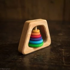 Grimms Rainbow Rattle Pyramid