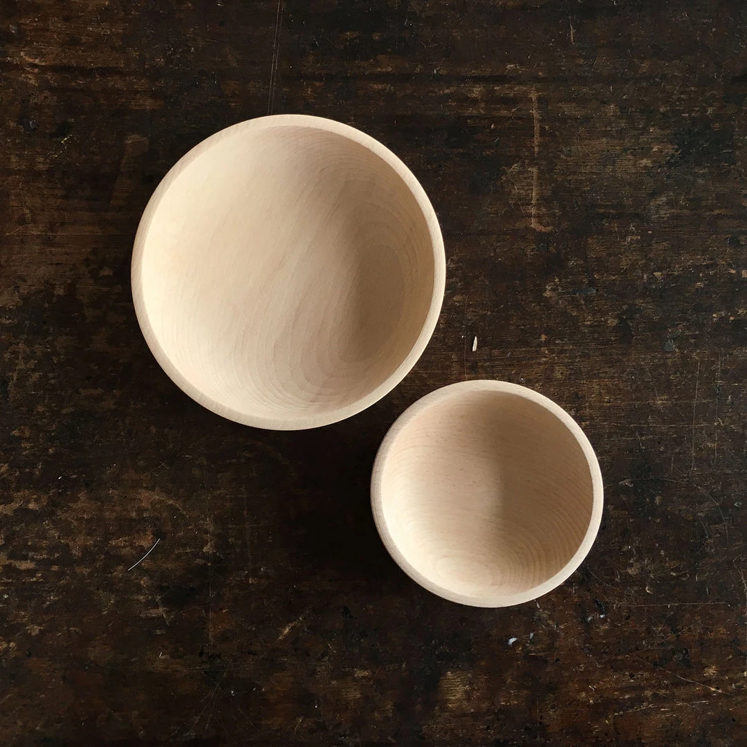 Gluckskafer Baby Bowls In Natural Wood - Three Sizes 5 Gluckskafer Baby Bowls In Natural Wood - Three Sizes