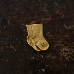 Selana Organic Merino Wool/Cotton Socks - Gold Baby Wool