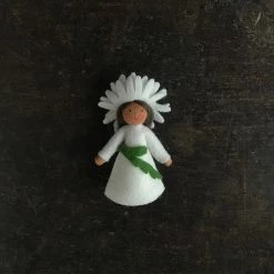 Fairies Toys Handmade Small Wool Flower Fairy - Daisy - Brown
