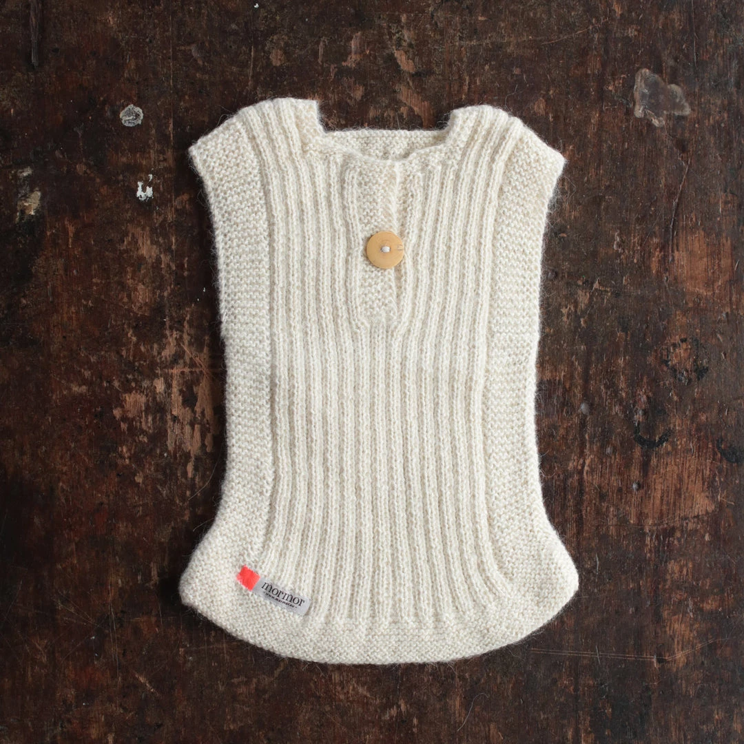 Mormor.nu Hand Knit Alpaca Rib Vest - Natural 3 Mormor.nu Hand Knit Alpaca Rib Vest - Natural