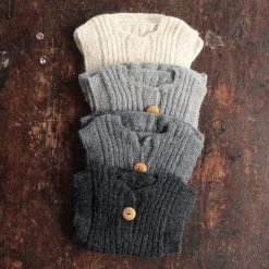 Mormor.nu Tops & Sweaters Hand-Knitted Alpaca Rib Vest - Light Grey
