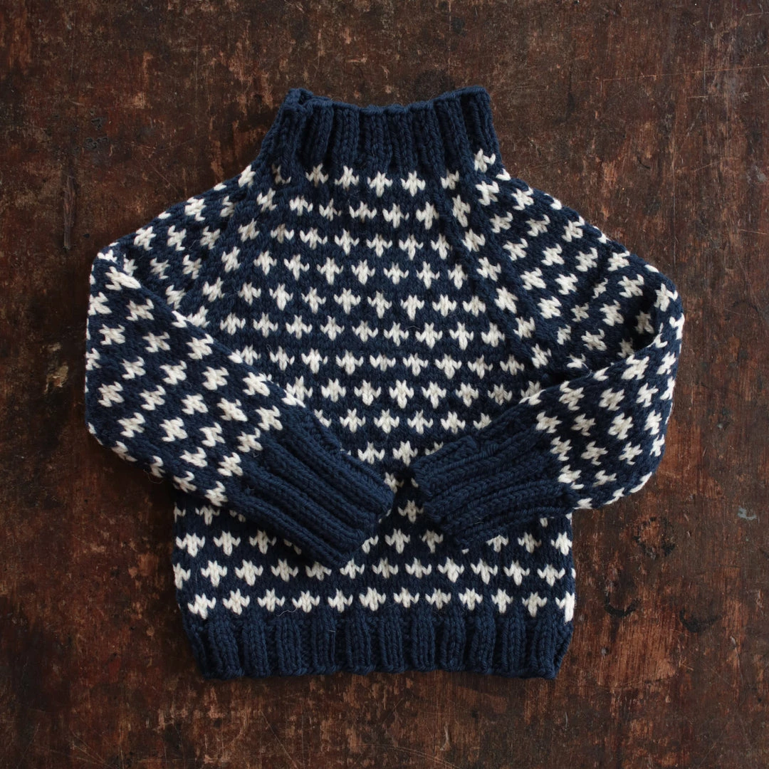 Mormor.nu Hand Knit Wool Knud Sweater - Navy Tops & Sweaters 3 Mormor.nu Hand Knit Wool Knud Sweater - Navy Tops & Sweaters