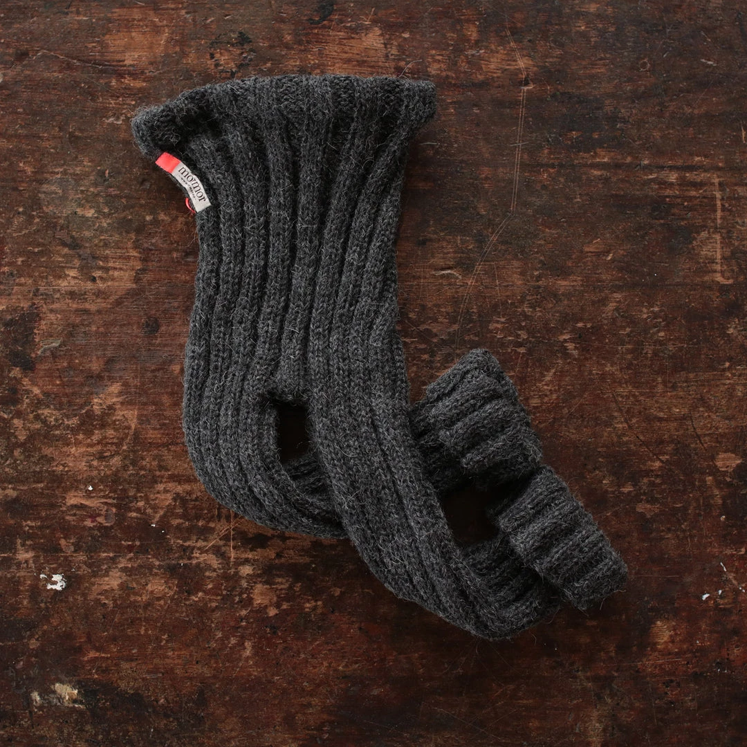 Mormor.nu Hand Knit Alpaca/Wool Rib Pants - Anthracite Baby Wool 3 Mormor.nu Hand Knit Alpaca/Wool Rib Pants - Anthracite Baby Wool