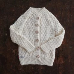 Mormor.nu Hand Knit Alpaca Smock Cardigan - Natural