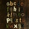 Papoose Toys Felted Wool Lower Case Alphabet - Natural