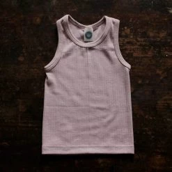 Cosilana Organic Merino Wool/Cotton/Silk Sleeveless Top/Vest - Pale Pink