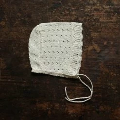 Selana Silk Vintage Lace Bonnet - Natural