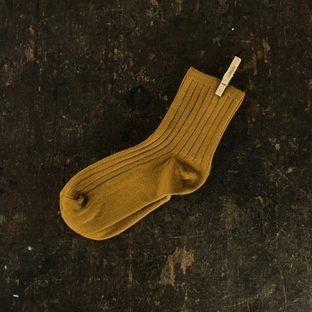 Collegien Adults Adult's Cotton Short Socks - Mustard 4 Collegien Adults Adult's Cotton Short Socks - Mustard