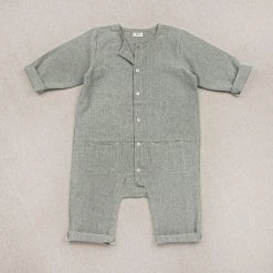 Ketiketa Hand Woven Cotton Eole Overalls - Teal
