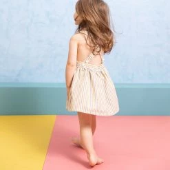 Ketiketa Hand Woven Cotton Kids Zoè Dress - Rainbow Stripe SALE