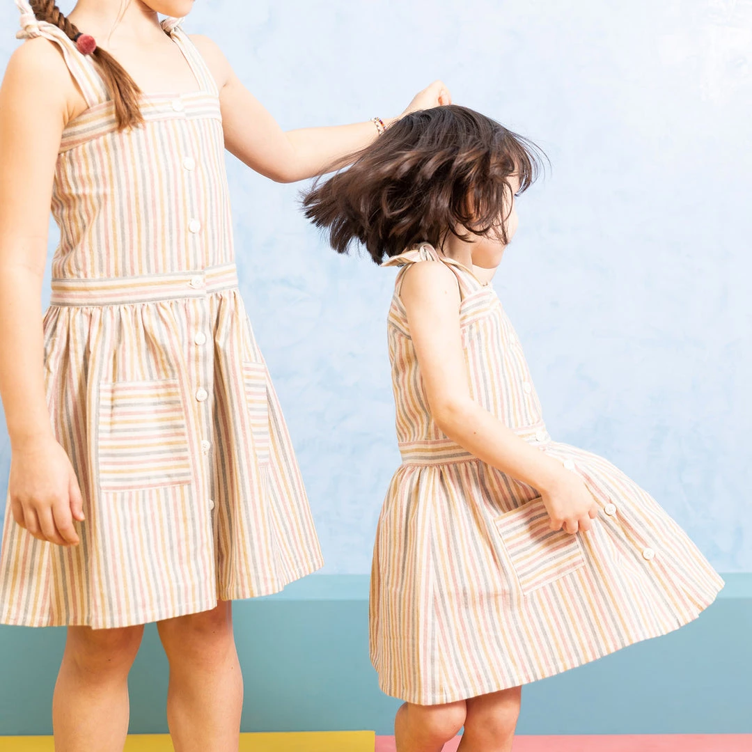 Ketiketa SALE Hand Woven Cotton Hazel Dress - Rainbow Stripe 8 Ketiketa SALE Hand Woven Cotton Hazel Dress - Rainbow Stripe