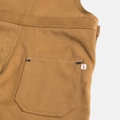 Monty & Co Cotton Porter Dungaree - Tan Cotton & Linen
