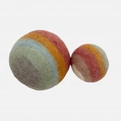 Papoose Toys Felted Wool Rainbow Balls - Earth