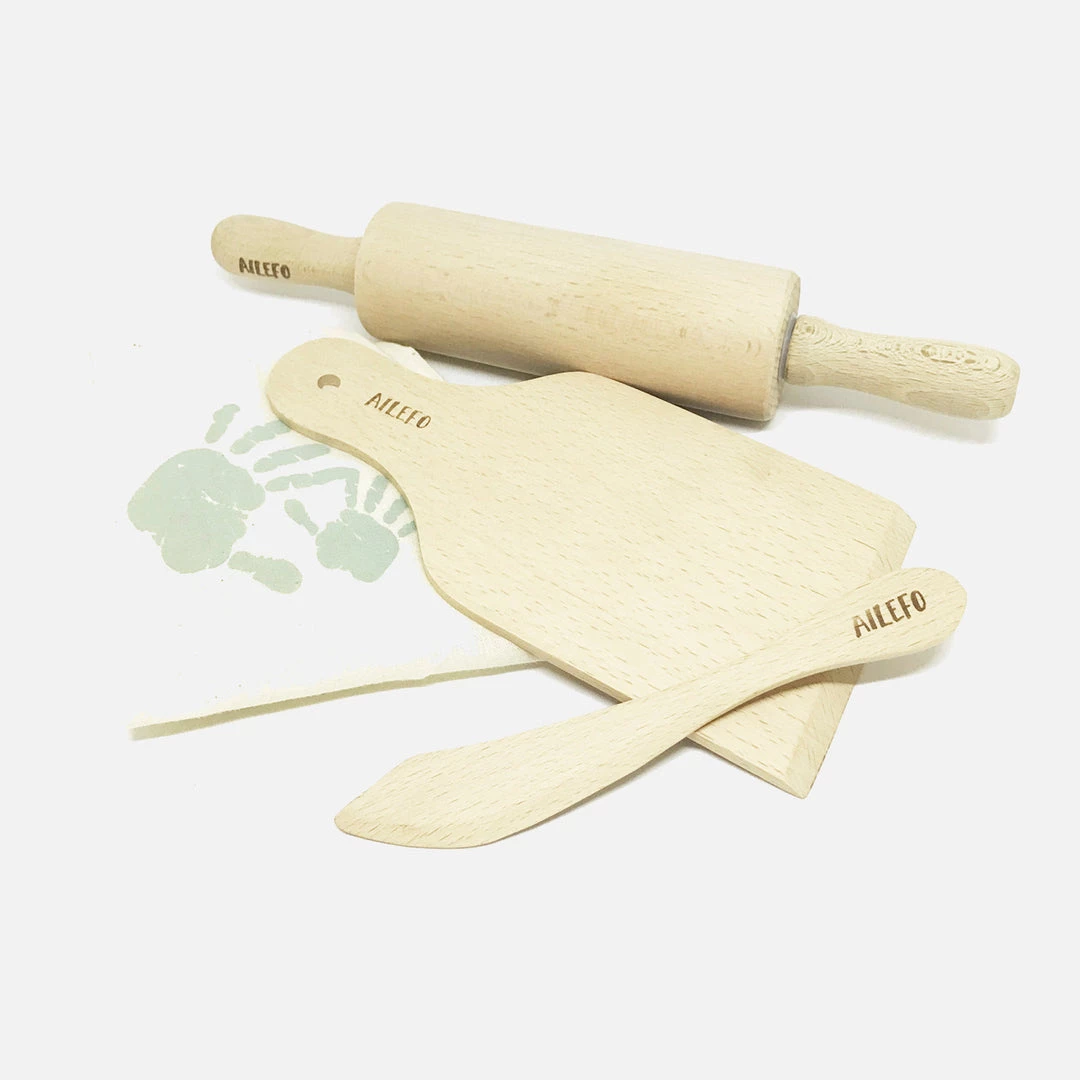 Ailefo Toys Wooden Tools For Playdough 5 Ailefo Toys Wooden Tools For Playdough