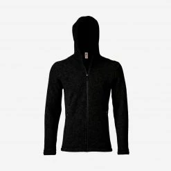 Engel Adult's 100% Organic Merino Wool Fleece Jacket - Black Adults 10 Engel Adult's 100% Organic Merino Wool Fleece Jacket - Black Adults