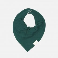 Fabelab Organic Cotton Muslin/Terry Bandana Bib - Evergreen