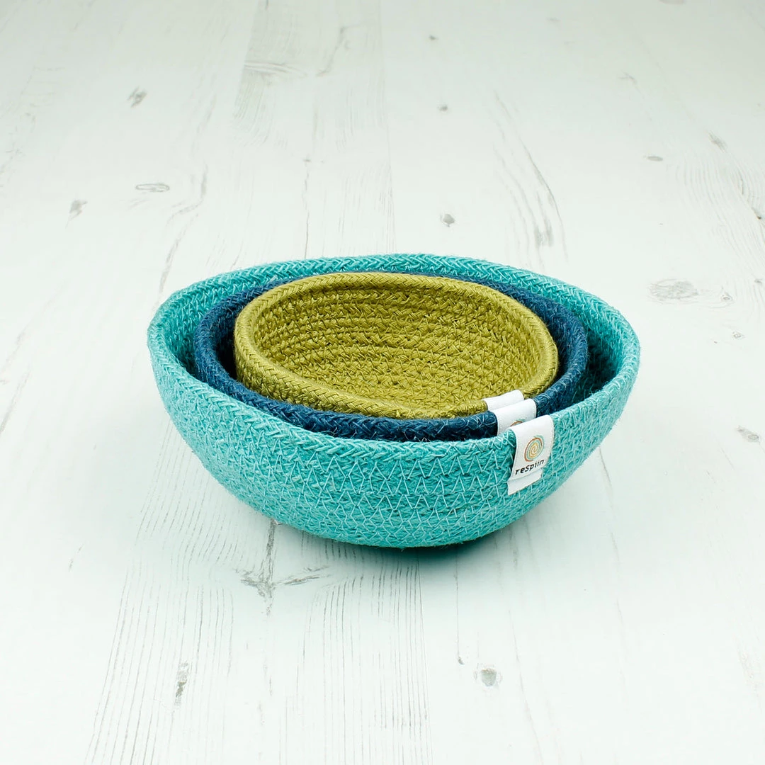 ReSpiin Jute Mini Bowl Sets - Many Colours 9 ReSpiin Jute Mini Bowl Sets - Many Colours