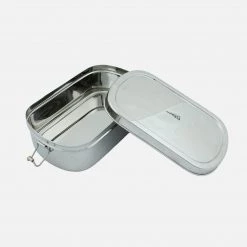 A Slice Of Green Stainless Steel Extra Large Oval Lunch Box Home & Baby Care